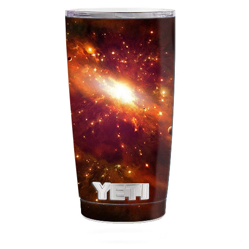  Galaxy Orange Nebula Yeti 20oz Rambler Tumbler Skin