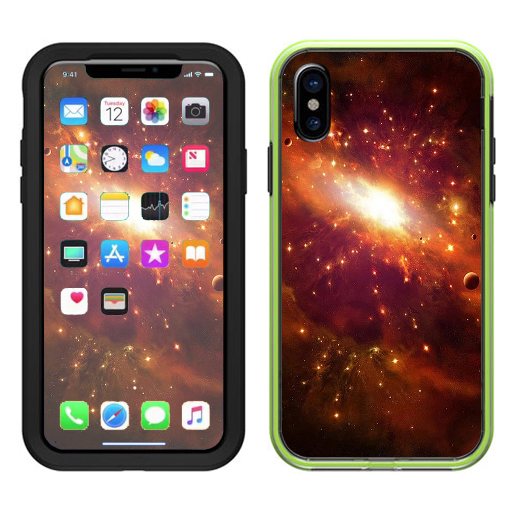  Galaxy Orange Nebula Lifeproof Slam Case iPhone X Skin