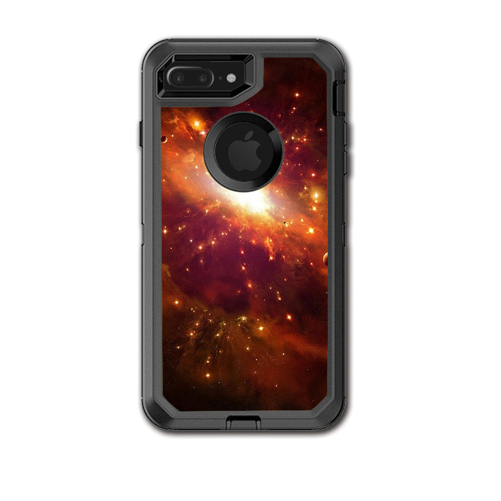  Galaxy Orange Nebula Otterbox Defender iPhone 7+ Plus or iPhone 8+ Plus Skin
