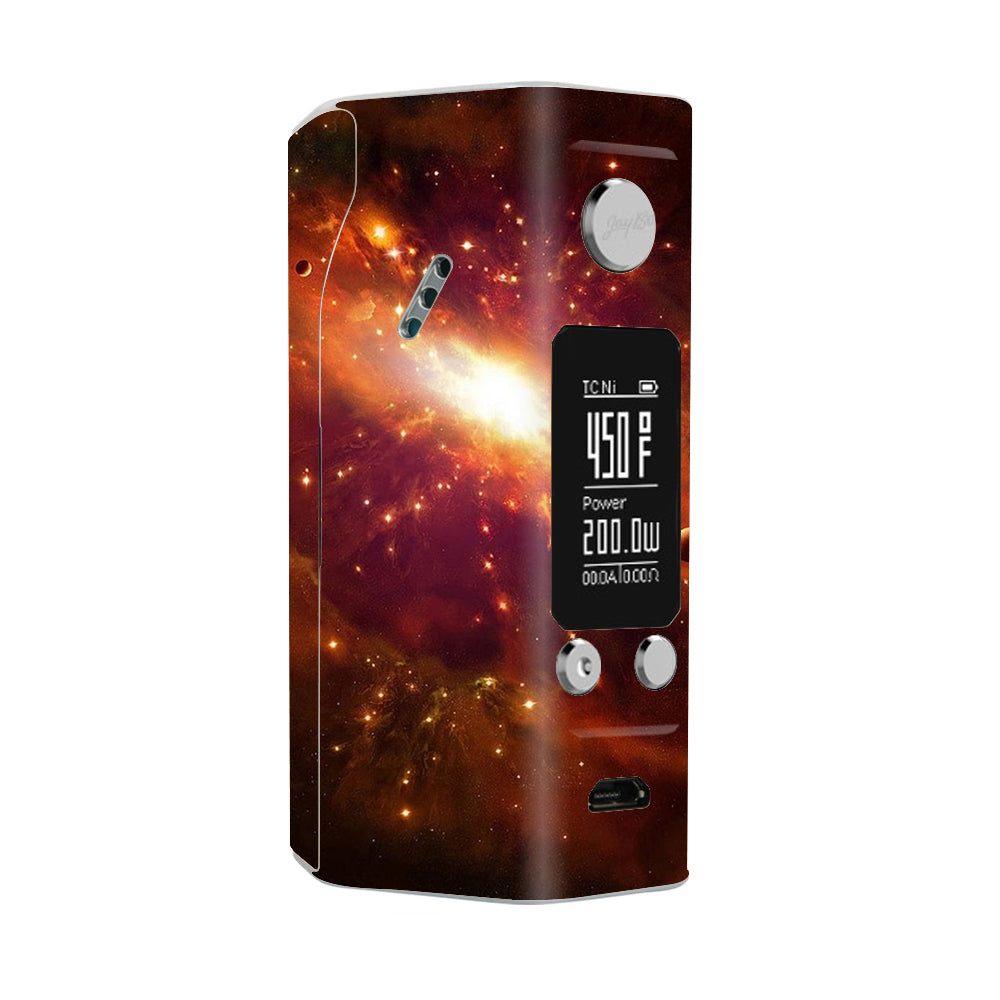  Galaxy Orange Nebula Wismec Reuleaux RX200S Skin