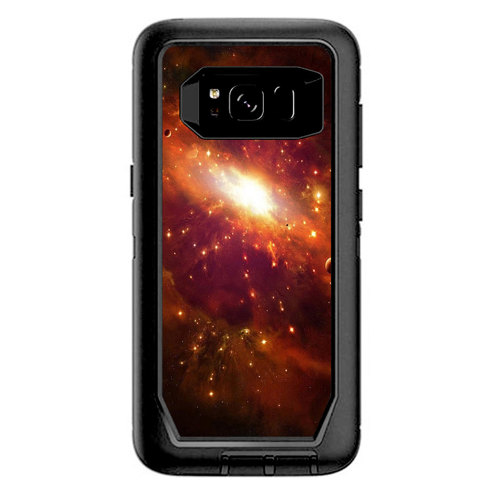  Galaxy Orange Nebula Otterbox Defender Samsung Galaxy S8 Skin