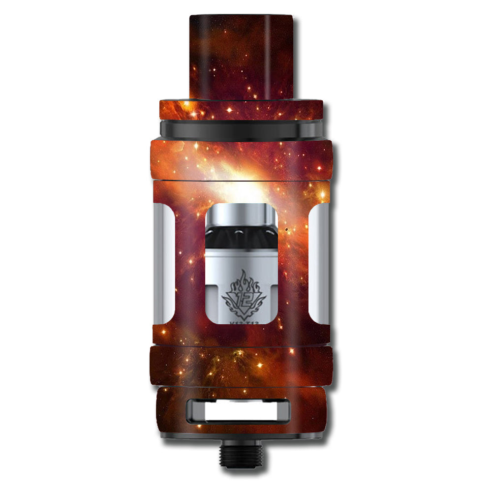  Galaxy Orange Nebula Smok TFV12 Tank Skin