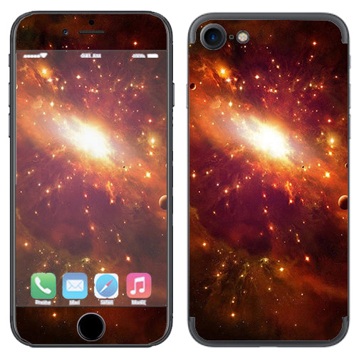  Galaxy Orange Nebula Apple iPhone 7 or iPhone 8 Skin