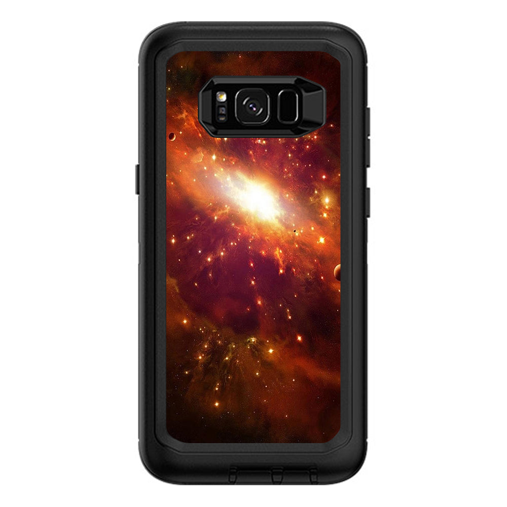 Galaxy Orange Nebula Otterbox Defender Samsung Galaxy S8 Plus Skin