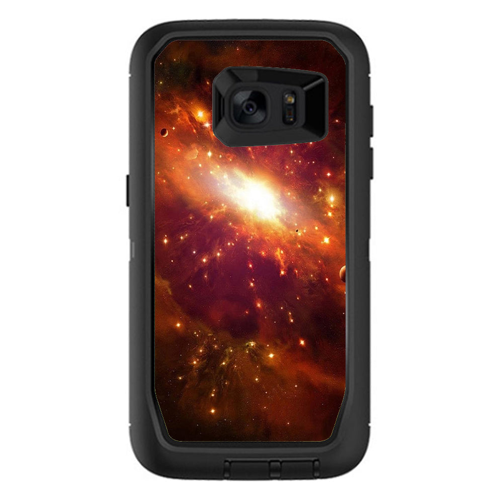  Galaxy Orange Nebula Otterbox Defender Samsung Galaxy S7 Edge Skin