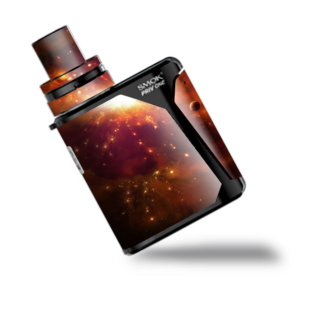  Galaxy Orange Nebula Smok Priv One Skin