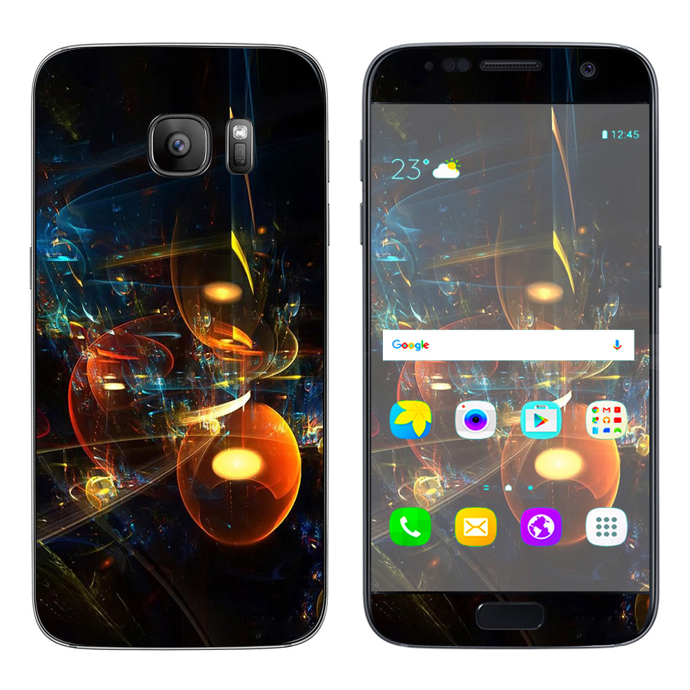  Abstract Art Bubbles Samsung Galaxy S7 Skin