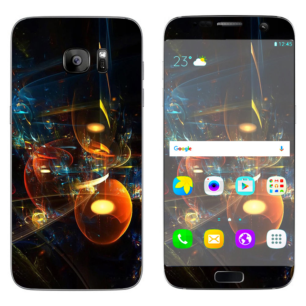  Abstract Art Bubbles Samsung Galaxy S7 Edge Skin