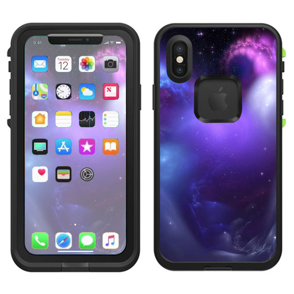  Space Gasses Purple Cloud Lifeproof Fre Case iPhone X Skin