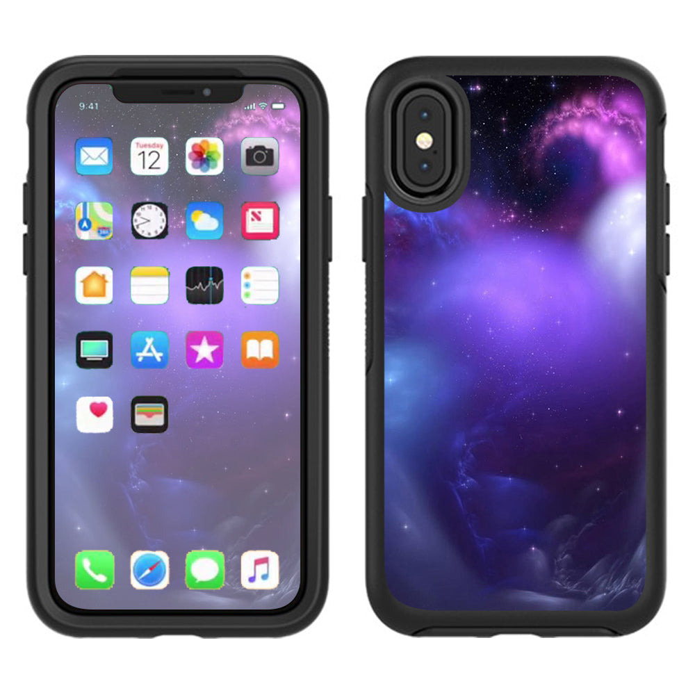  Space Gasses Purple Cloud Otterbox Defender Apple iPhone X Skin