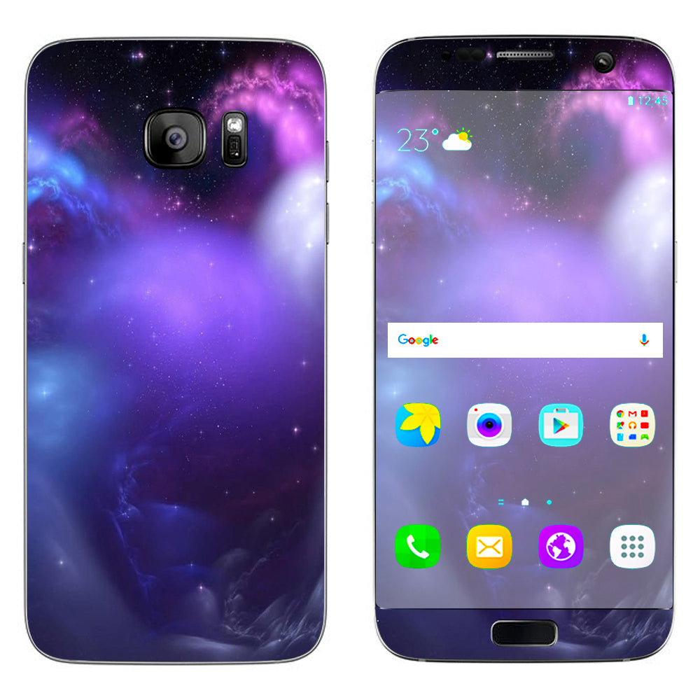  Space Gasses Purple Cloud Samsung Galaxy S7 Edge Skin