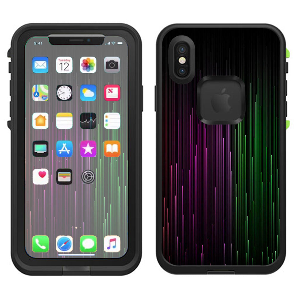  Red Green Blue Tracers Lifeproof Fre Case iPhone X Skin