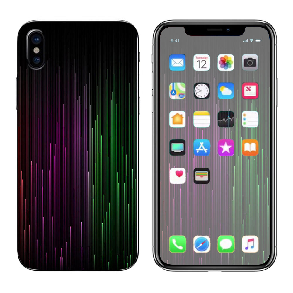  Red Green Blue Tracers Apple iPhone X Skin