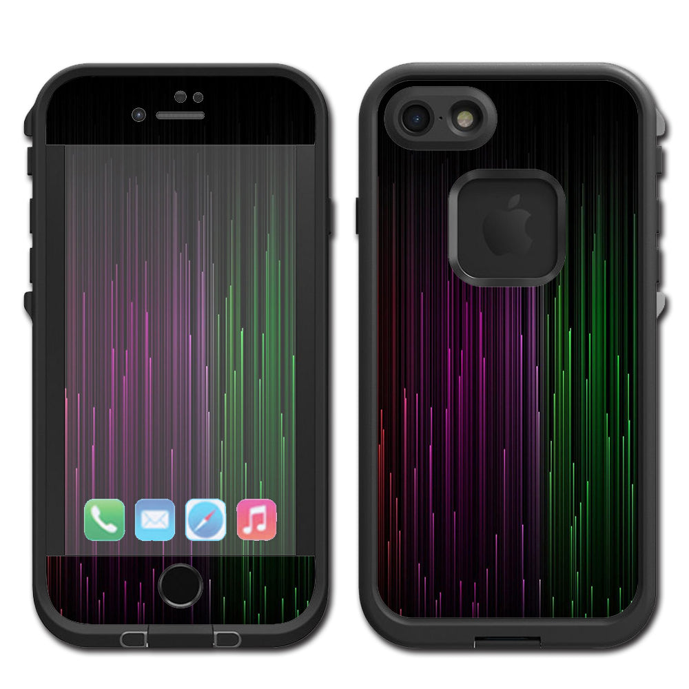  Red Green Blue Tracers Lifeproof Fre iPhone 7 or iPhone 8 Skin
