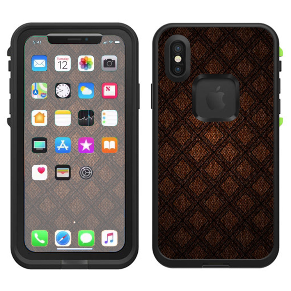  Brown Background Lifeproof Fre Case iPhone X Skin