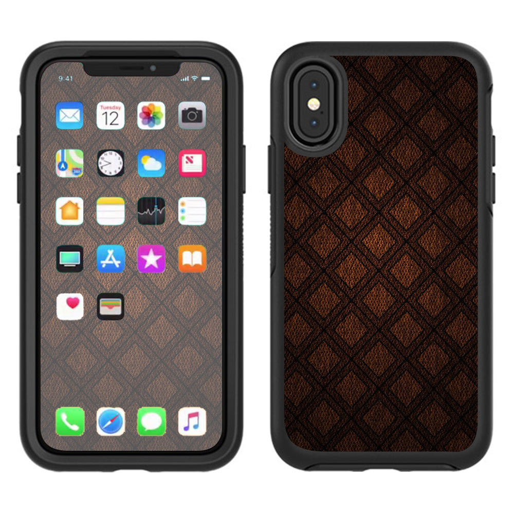  Brown Background Otterbox Defender Apple iPhone X Skin
