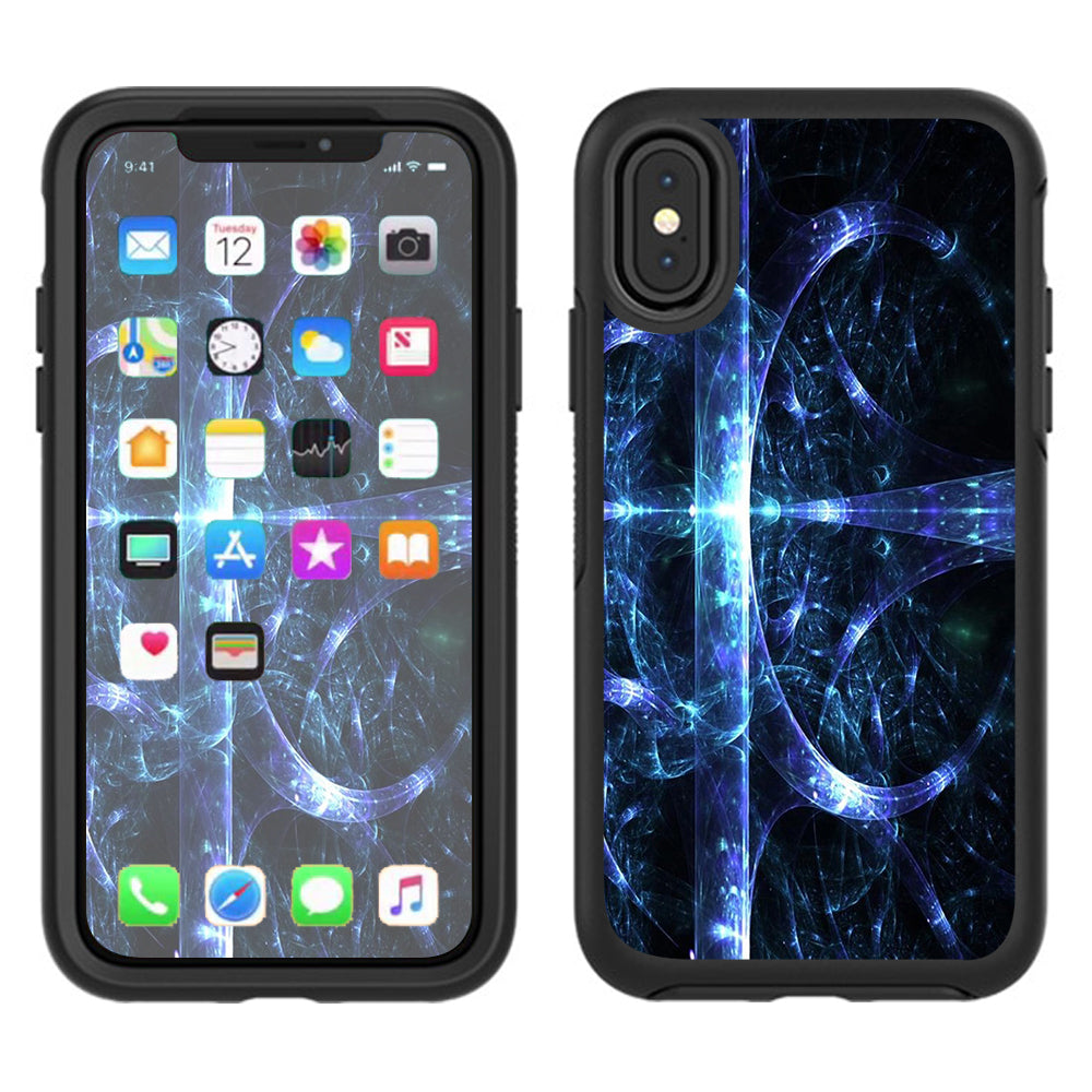  Futuristic Nebula Glass Otterbox Defender Apple iPhone X Skin