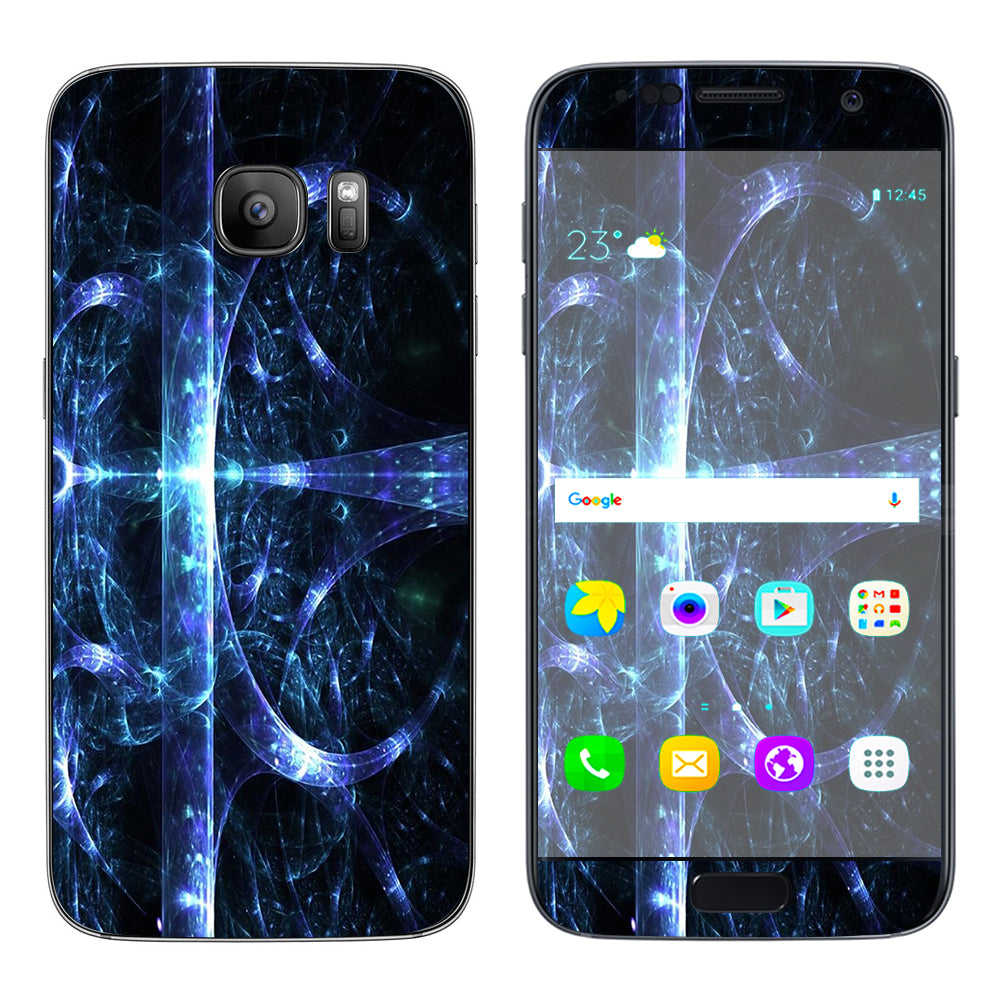  Futuristic Nebula Glass Samsung Galaxy S7 Skin
