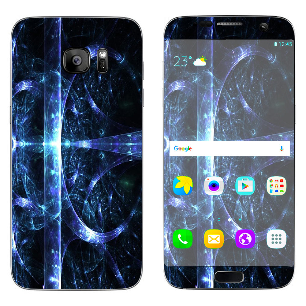  Futuristic Nebula Glass Samsung Galaxy S7 Edge Skin