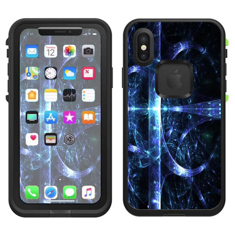  Futuristic Nebula Glass Lifeproof Fre Case iPhone X Skin