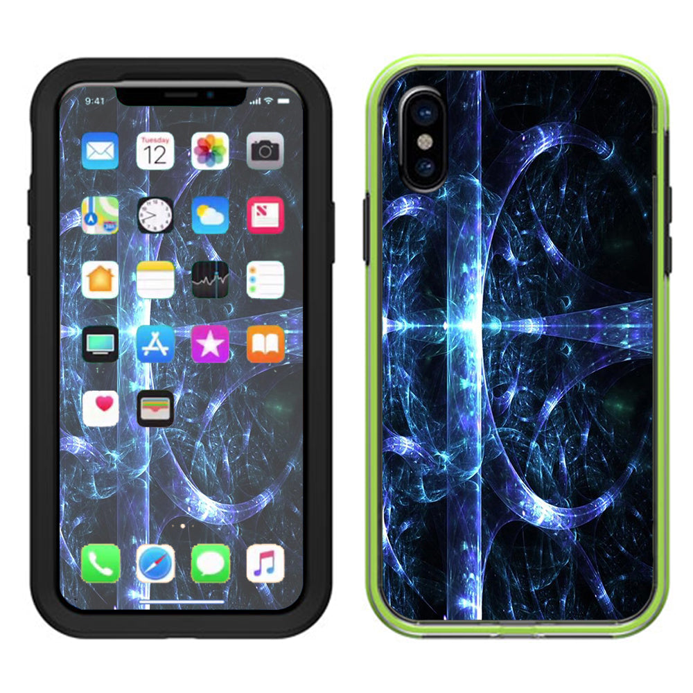  Futuristic Nebula Glass Lifeproof Slam Case iPhone X Skin
