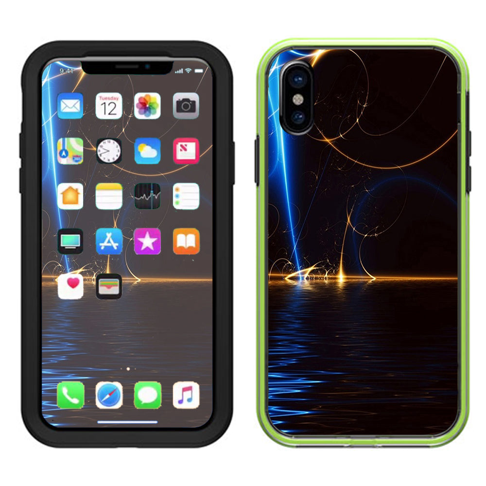  Abstract Light Tracers Lifeproof Slam Case iPhone X Skin