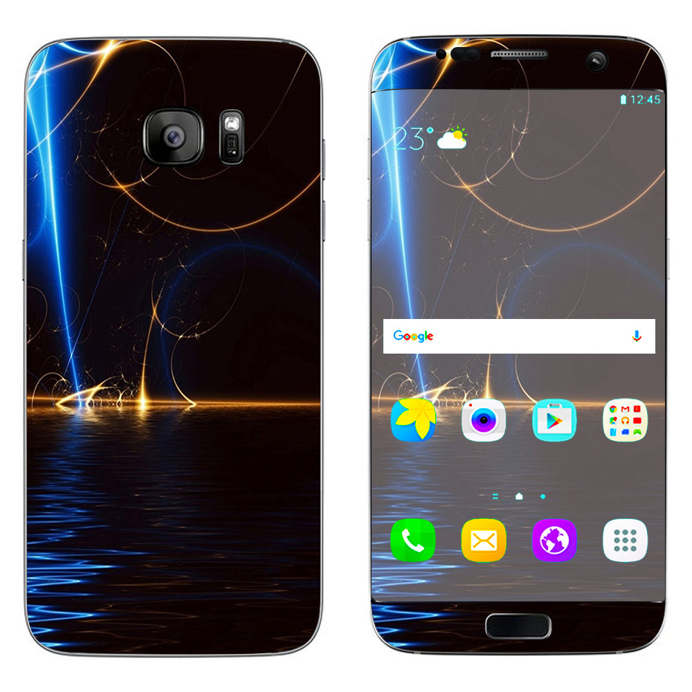  Abstract Light Tracers Samsung Galaxy S7 Edge Skin