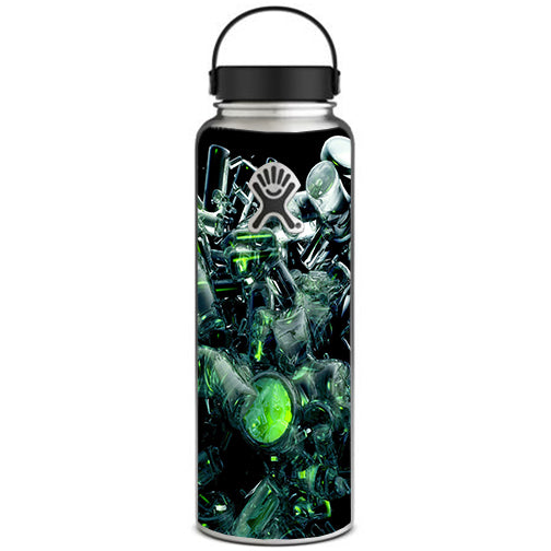  Trippy Glass 3D Green Hydroflask 40oz Wide Mouth Skin