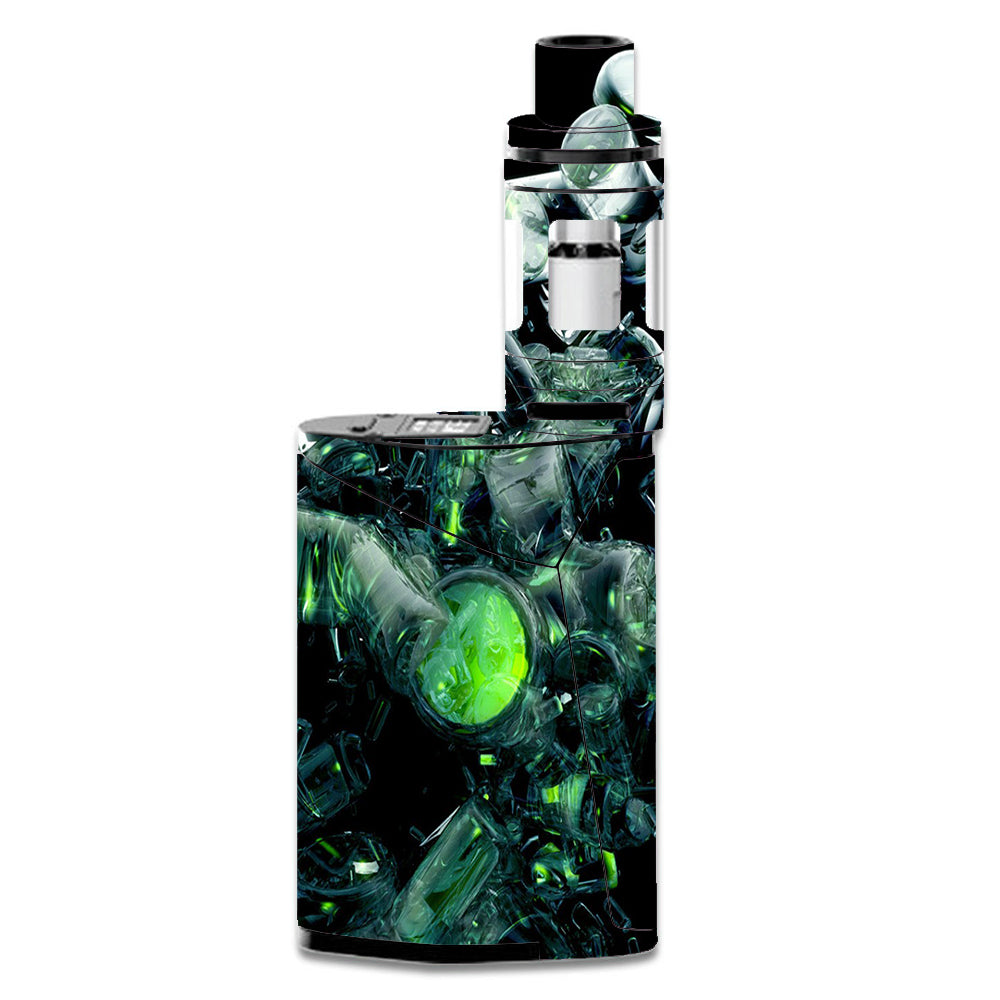  Trippy Glass 3D Green Smok GX350 Skin