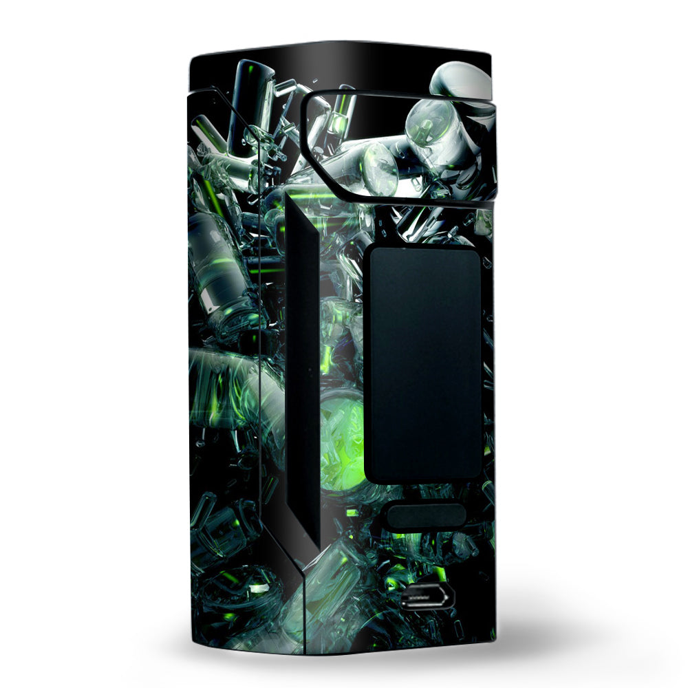  Trippy Glass 3D Green Wismec RX2 20700 Skin