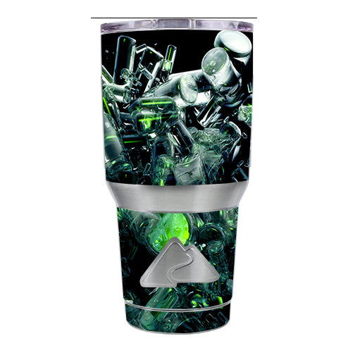 Trippy Glass 3D Green Ozark Trail 20oz Tumbler Skin