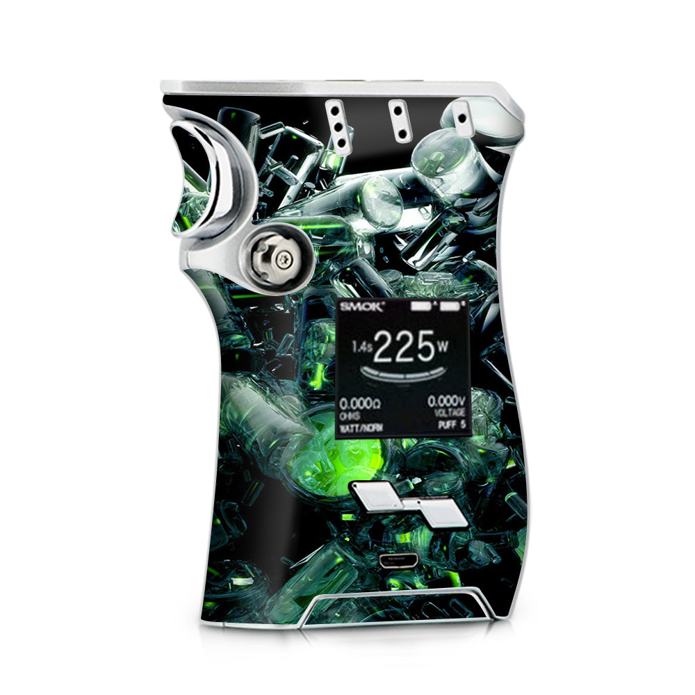  Trippy Glass 3D Green Smok Mag kit Skin