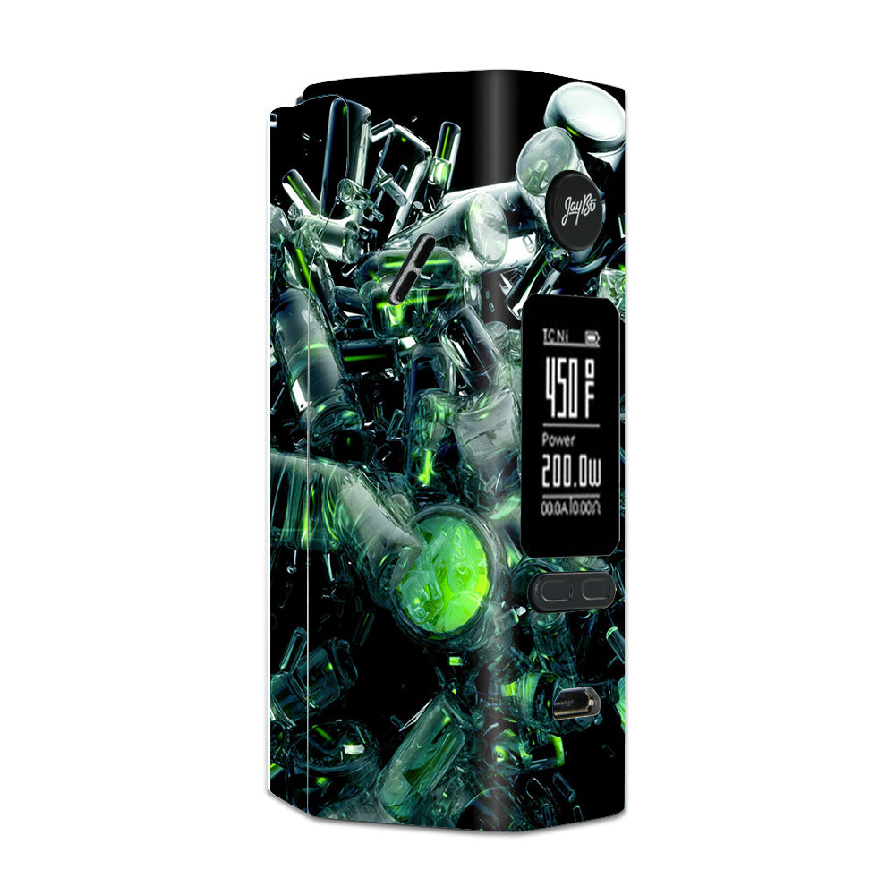  Trippy Glass 3D Green Wismec Reuleaux RX 2/3 combo kit Skin