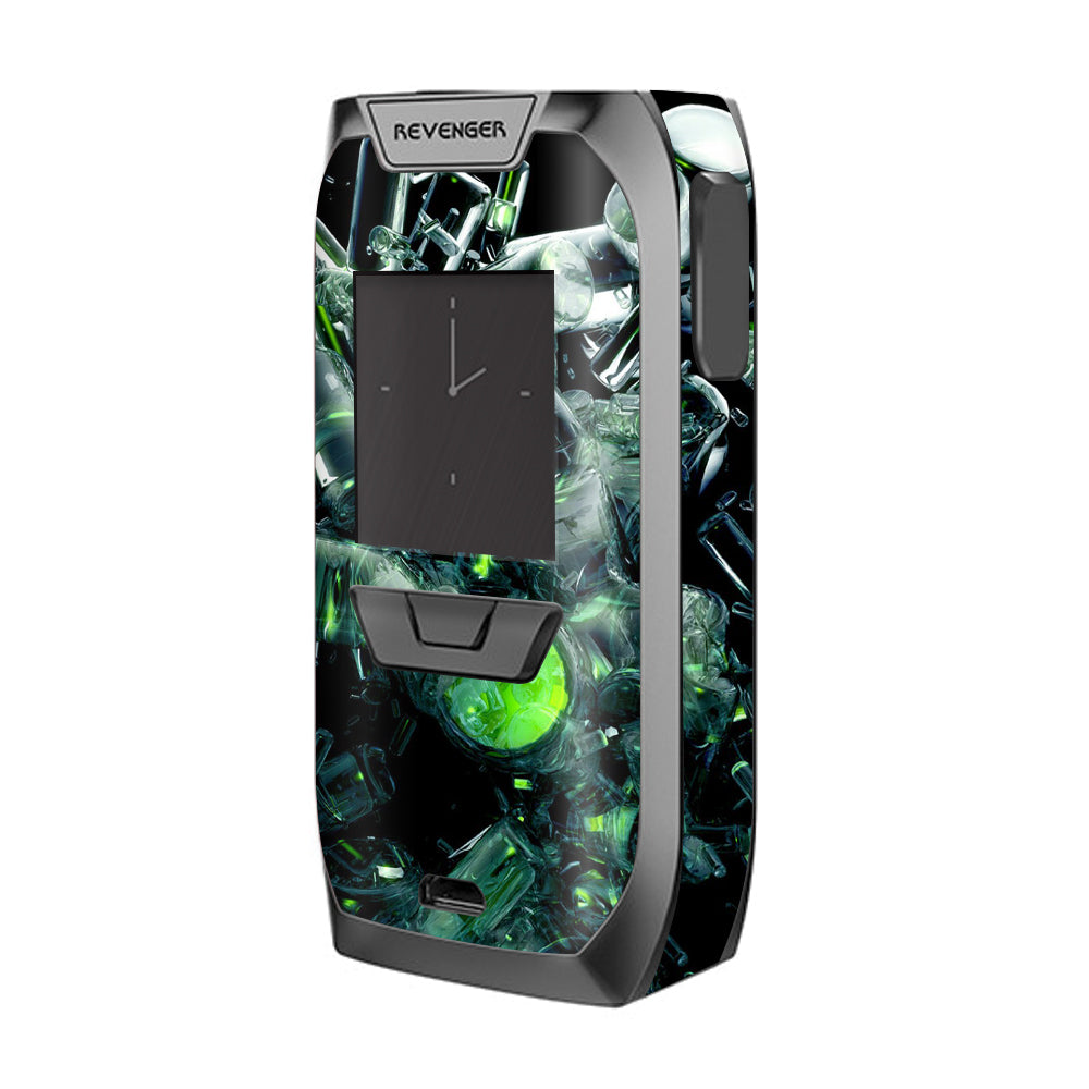  Trippy Glass 3D Green Vaporesso Revenger Skin