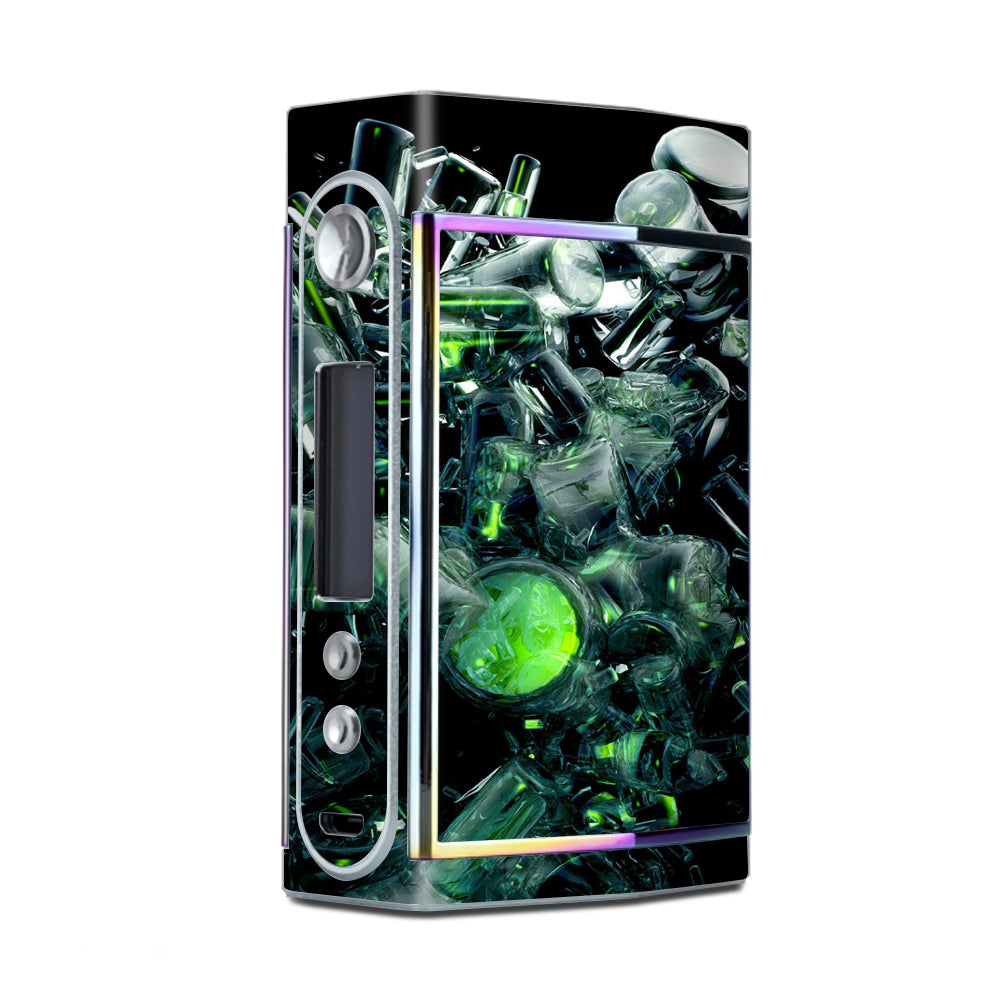 Trippy Glass 3D Green Too VooPoo Skin
