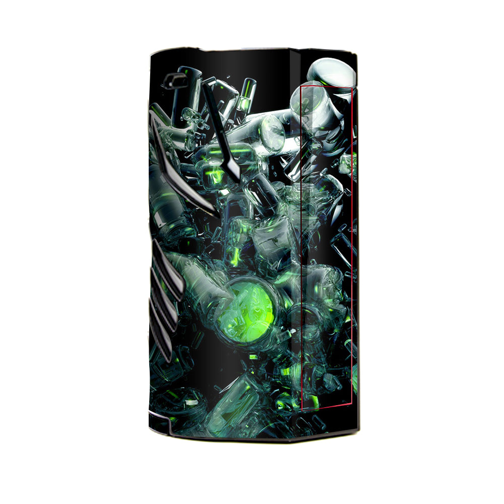  Trippy Glass 3D Green T-Priv 3 Smok Skin