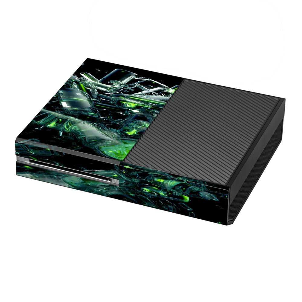  Trippy Glass 3D Green Microsoft Xbox One Skin