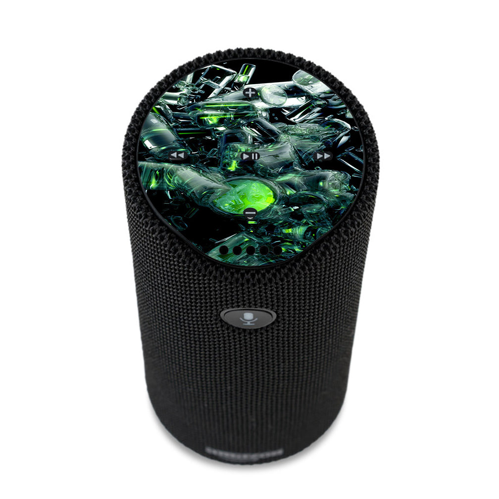  Trippy Glass 3D Green Amazon Tap Skin