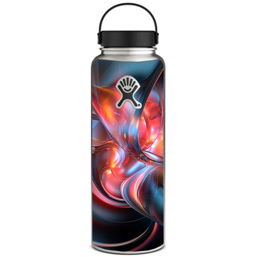  Abstract Blown Glass Hydroflask 40oz Wide Mouth Skin