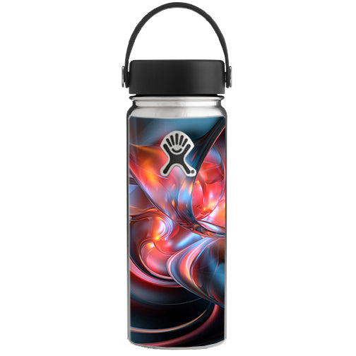  Abstract Blown Glass Hydroflask 18oz Wide Mouth Skin
