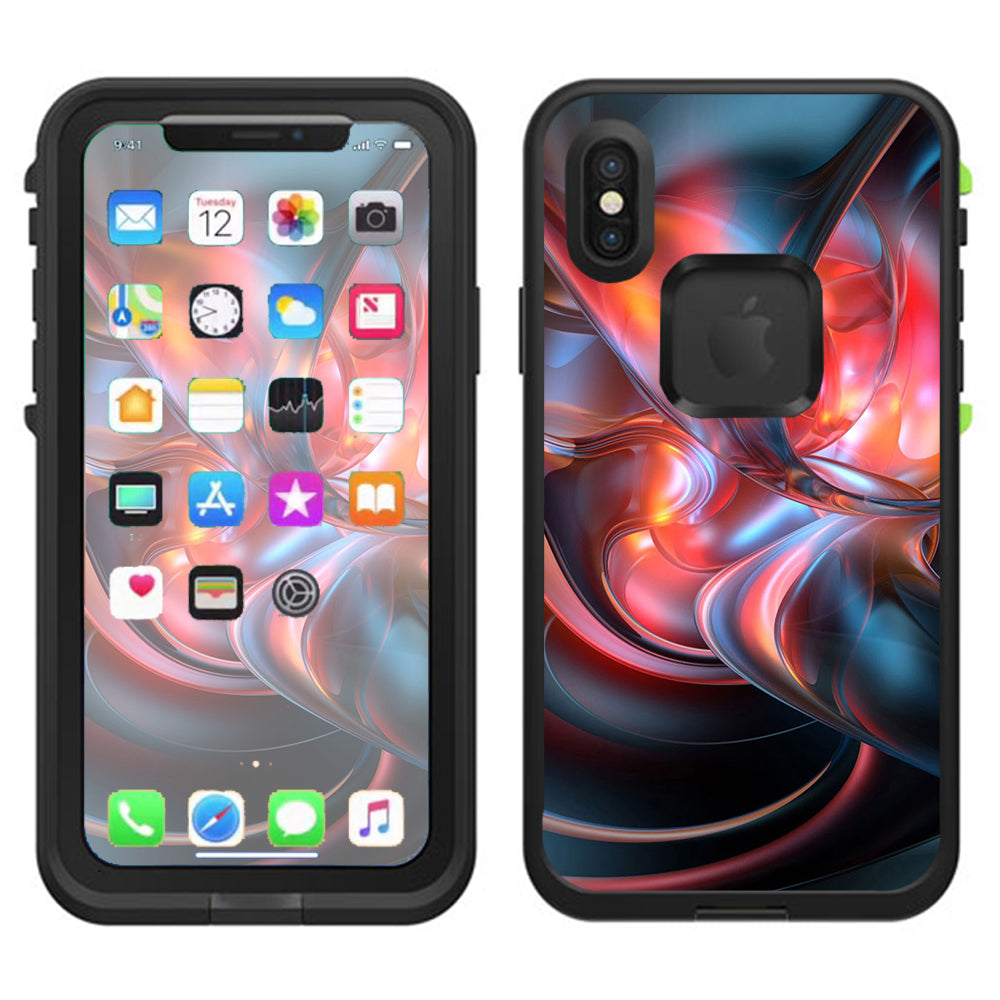  Abstract Blown Glass  Lifeproof Fre Case iPhone X Skin