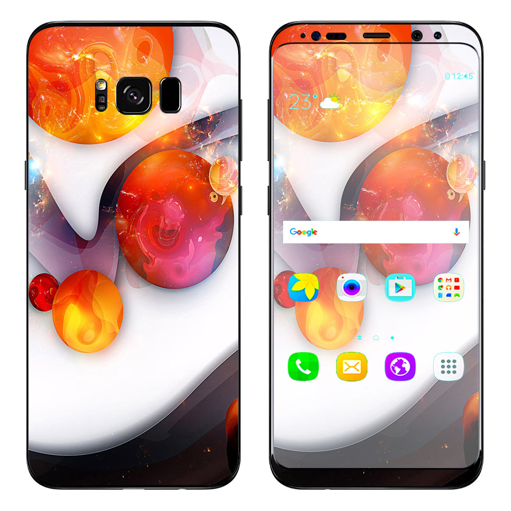  Amazing Orange Bubbles Samsung Galaxy S8 Plus Skin