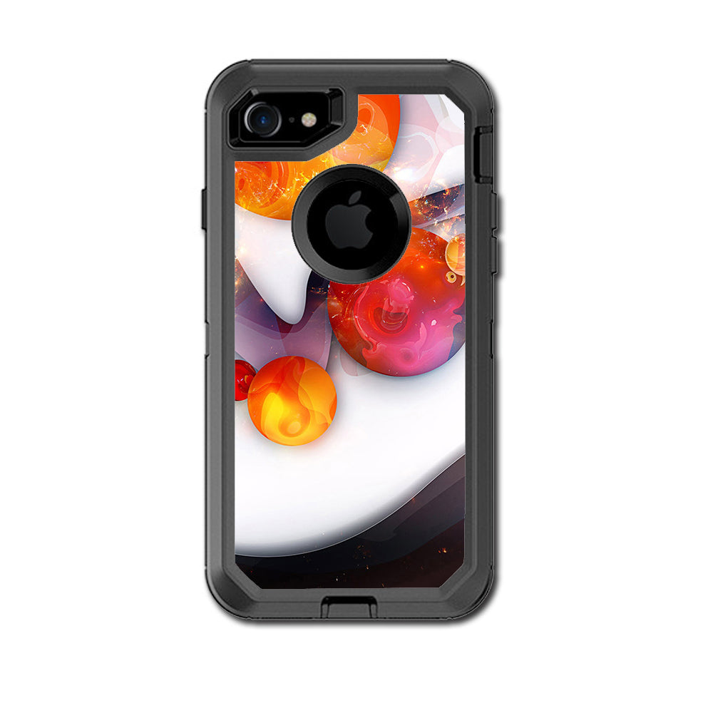  Amazing Orange Bubbles Otterbox Defender iPhone 7 or iPhone 8 Skin