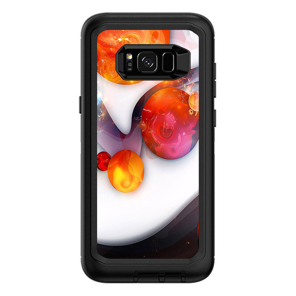  Amazing Orange Bubbles Otterbox Defender Samsung Galaxy S8 Plus Skin