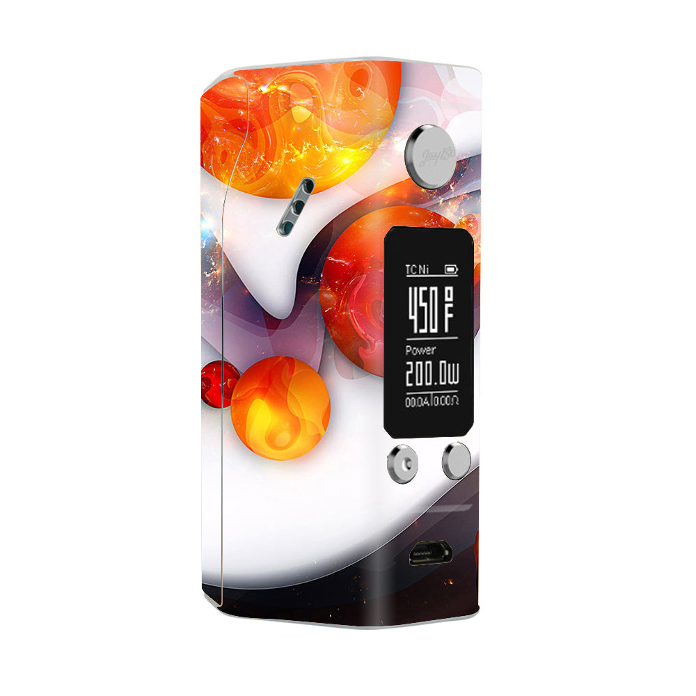  Amazing Orange Bubbles Wismec Reuleaux RX200S Skin