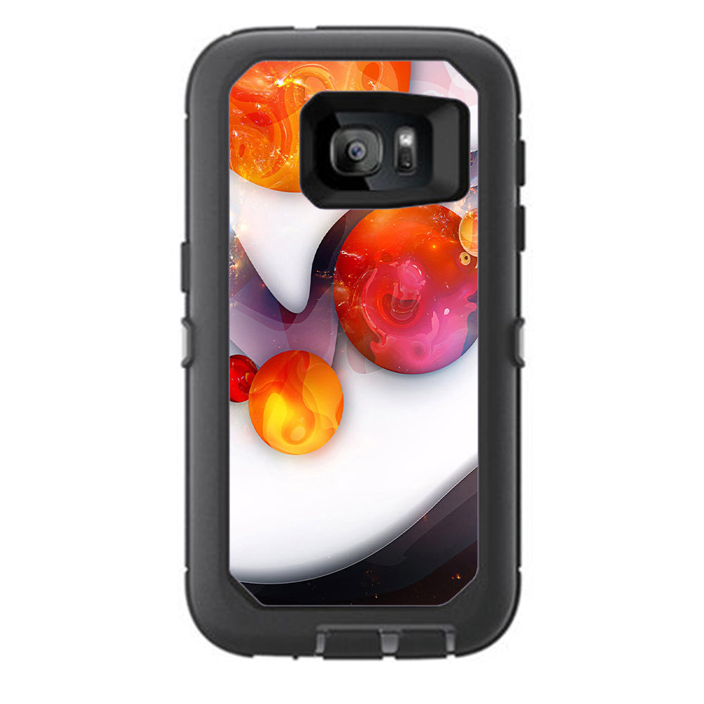  Amazing Orange Bubbles Otterbox Defender Samsung Galaxy S7 Skin