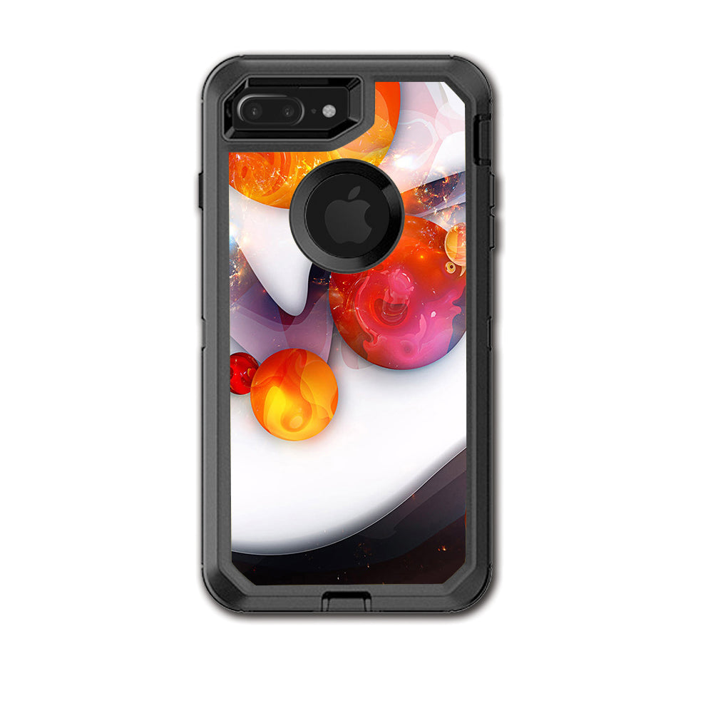  Amazing Orange Bubbles Otterbox Defender iPhone 7+ Plus or iPhone 8+ Plus Skin