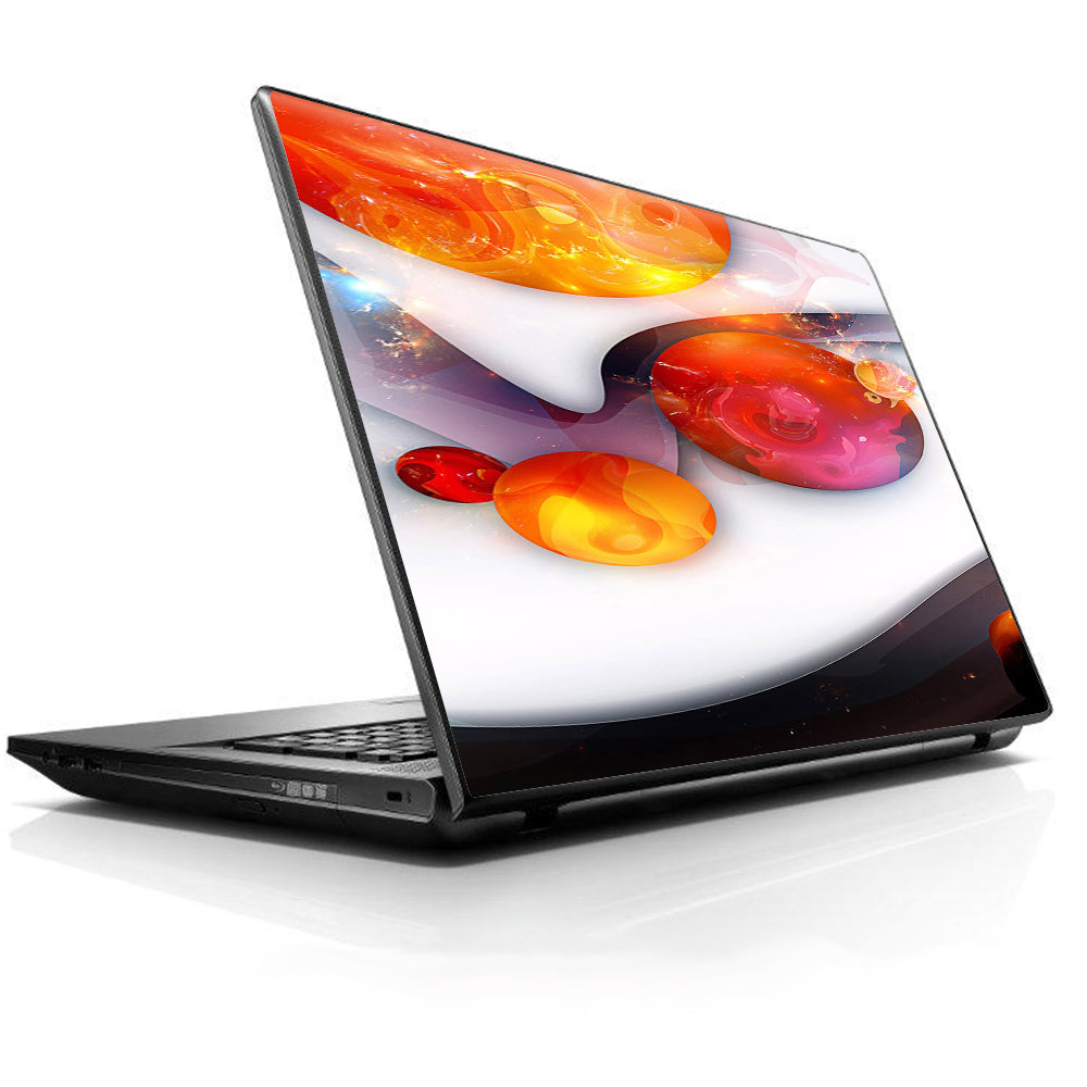  Amazing Orange Bubbles Universal 13 to 16 inch wide laptop Skin