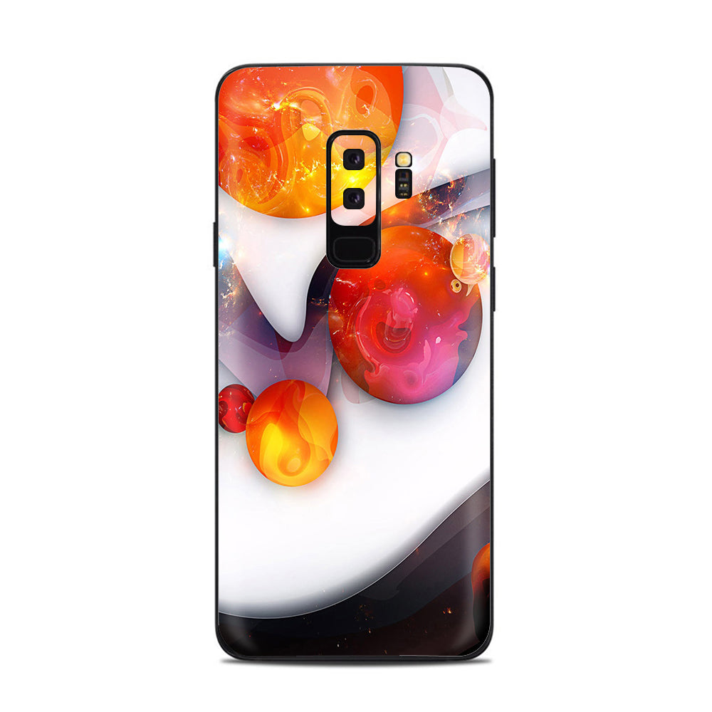  Amazing Orange Bubbles Samsung Galaxy S9 Plus Skin