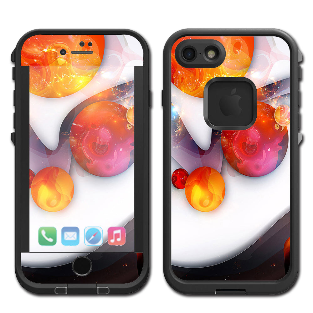  Amazing Orange Bubbles Lifeproof Fre iPhone 7 or iPhone 8 Skin